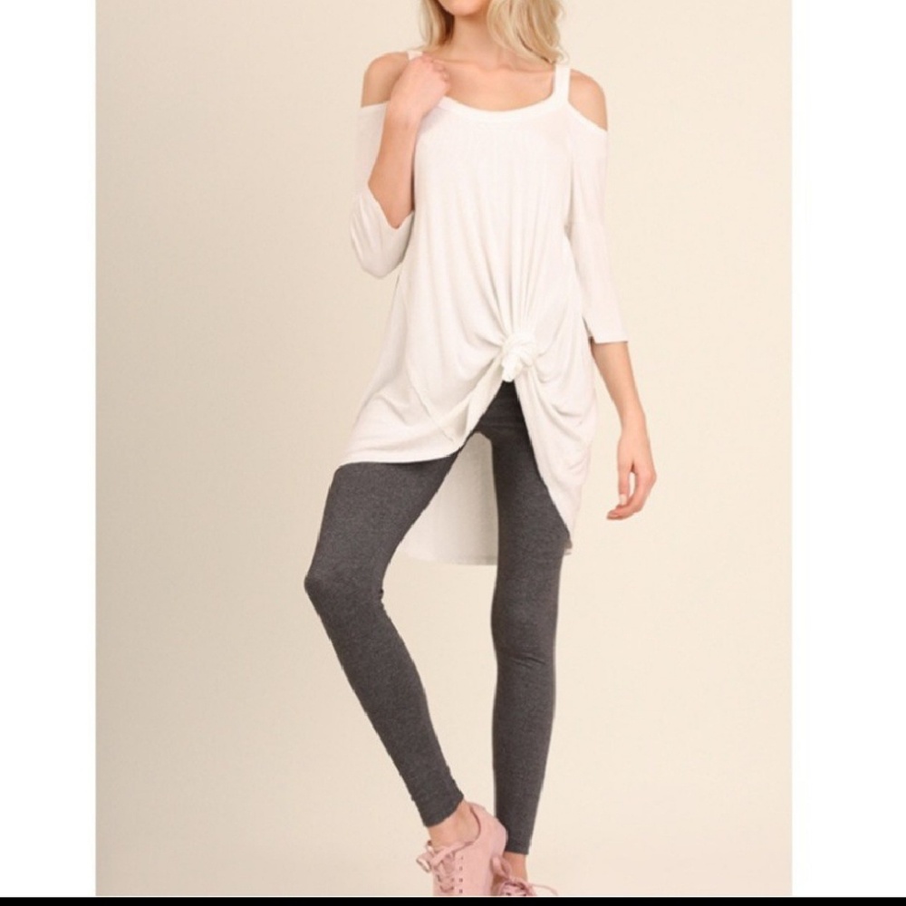 🧡 1 LEFT! (S) Long, Cold Shoulder High/LowTunic